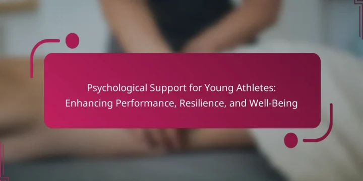 Psychological Support for Young Athletes: Enhancing Performance, Resilience, and Well-Being
